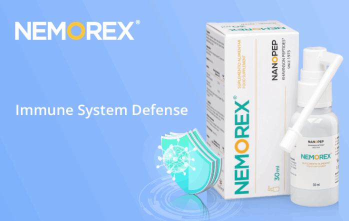 Nanopep NEMOREX premium peptide bioregulator sublingual spray 30 ml peptide bioregulator bottle Nanopep NEMOREX